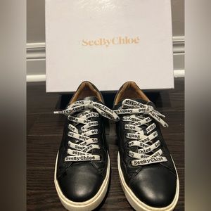 See by Chloé sneakers with white laces, size 36 or 6
